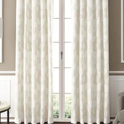 GM Arosa Off White 2 Pieces Floral Room Darkening Door Curtain-image-26