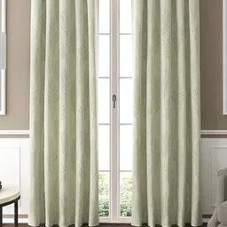 GM Talgo Green & Grey 2 Pieces Floral Room Darkening Door Curtain-image-54