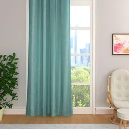 THE CONVERSION Sea Green Room Darkening Jute Door Curtain-23