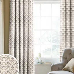 CASABLEU Grey Set of 2 Geometric Door Curtain-16