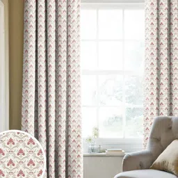 CASABLEU Pink Set of 2 Geometric Door Curtain-22