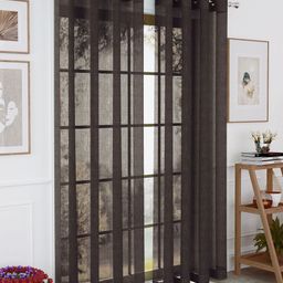Story@home 2 Pieces Brown Sheer Door Curtain-23