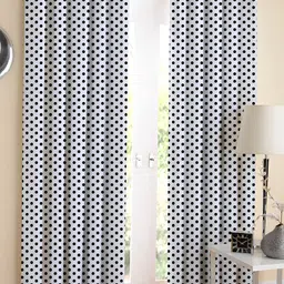 Airwill Black White 2 Pieces Abstract Room Darkening Long Door Curtain-picture-58