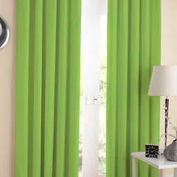 Airwill Green 2 Pieces Cotton Room Darkening Long Door Curtain-image-85