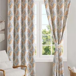 BLANC9  Geometric Room Darkening Long Door Curtain-image-0