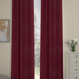 ROSARA HOME Set Of 2 Maroon Long Door Curtain-43
