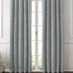 GM Grey 2 Pieces Woven Grommet Door Curtains-image-34