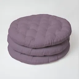SKANDA FAB Purple 3 Pieces Pure Cotton Floor Cushion-image-90