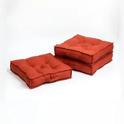 SKANDA FAB Brown 3 Pieces Pure Cotton Floor Cushion-image-26