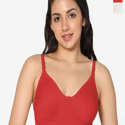 In Care Pack Of 2 Seamless Full Coverage Non Wired All Day Comfort Cotton T Shirt Bras-picture-44