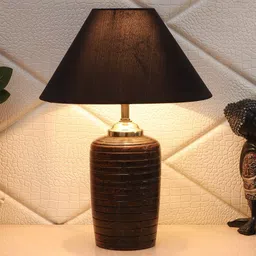 Foziq  Brown Solid Table Lamp-image-34