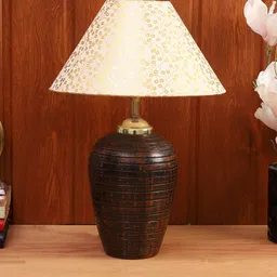 Foziq Brown Printed  Table Lamps-30