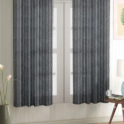 Aura Black 2 Pieces Sheer Window Curtains-image-58