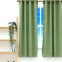 Ariana Green Set of 1 Black Out Window Curtains-8