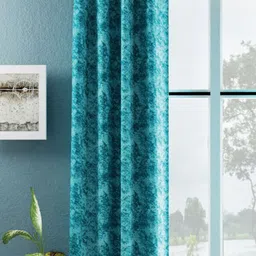 BIANCA Sea Green Printed Room Darkening Window Curtain-image-23