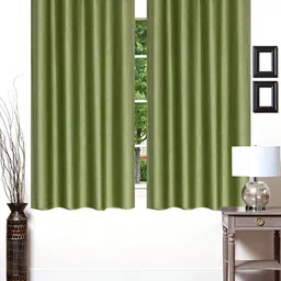 THE CONVERSION Green 2 Pieces Window Curtain-image-35