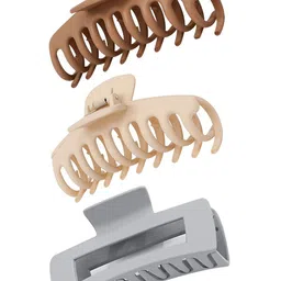 Xivir Set Of 3 Rectangular & Jambo Claw Clips-1