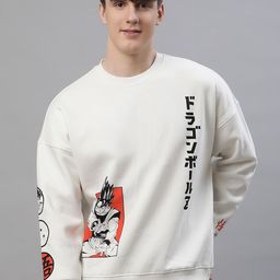 Free Authority Dragon Ball Z Printed Loose-Fit Pullover-image-57