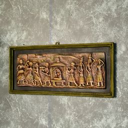 SOWPEACE Brown & Yellow Palki's Joyous Procession Wall Decor-image-56