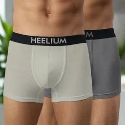 Heelium Pack Of 2 Bamboo Mid-Rise Super Soft & Odour Free Comfort Fit Trunk-picture-32
