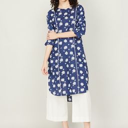 Melange by Lifestyle Women Printed Cotton Kurta-picture-21