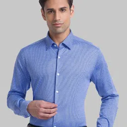 Raymond Men Blue Slim Fit Formal Shirt-image-99