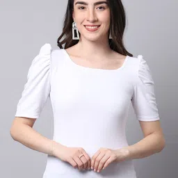 BAESD Round Neck Puff Sleeves Top-image-4