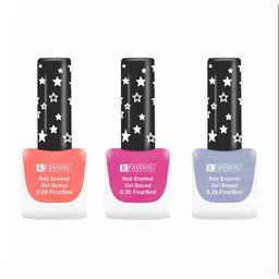krayons Set of 3 Cute Super Matte Quick Dry Long Lasting Gel Based Nail Enamel - 6 ml each-7