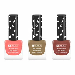 krayons Set of 3 Cute Super Matte Quick Dry Long Lasting Gel Based Nail Enamel - 6 ml each-picture-35