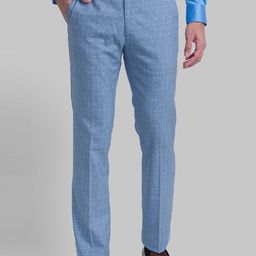 Raymond Men Blue Solid Formal Trouser-image-37