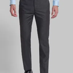 Raymond Men Grey  Solid Formal Trousers-image-95