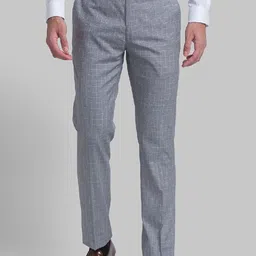 Raymond Men Grey Solid Formal Trousers-picture-37