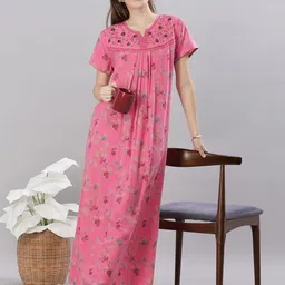 9shines Label Women Embroidered Maxi Nightdress-image-72