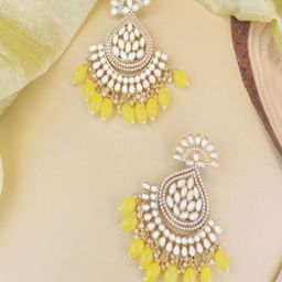I Jewels Gold-Plated Contemporary Chandbalis Earrings-picture-24
