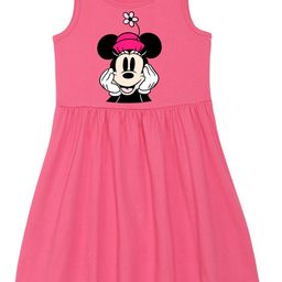 Wear Your Mind Girls Minnie Mouse Printed Pure Cotton Fit & Flare Dress-image-19