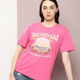 Kook N Keech Printed Drop-Shoulder Sleeves Oversized Pure Cotton T-shirt-image-29