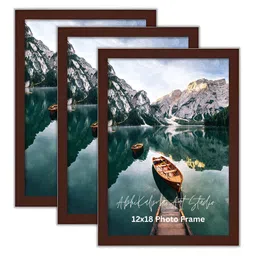 AbhiKalpya Art Studio-Get a vibe Brown 3 Pieces Wall Photo Frames-image-19