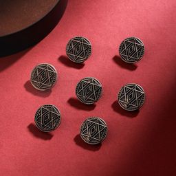 COSA NOSTRAA Set Of 7 Pentagon Fractal Suit/Sherwani Buttons-34