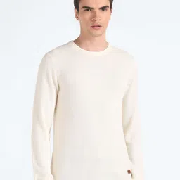 Flying Machine Ribbed Pure Cotton Pullover Sweater-image-96