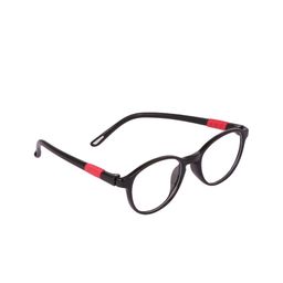 OPTIFY Unisex Clear Lens & Black Cateye Sunglasses with UV Protected Lens POPPIN ROUND 54-16
