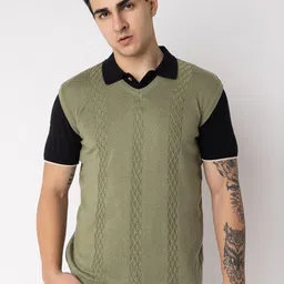 ARMISTO Self Design Woollen Sweater Vest-image-55