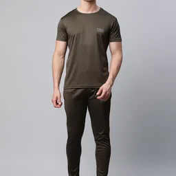 mack jonney VIMAL JONNEY Men Olive Green Solid Tracksuits-picture-26
