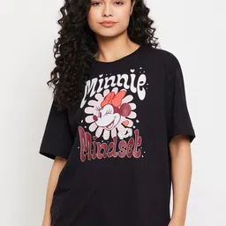 Wear Your Mind Minnie Mouse Graphic Oversized Fit Pure Cotton T-Shirt-image-88