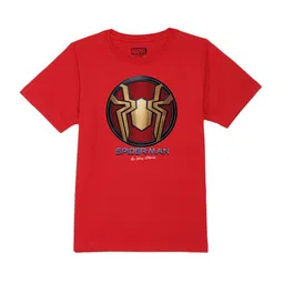 Marvel by Wear Your Mind Boys Red Spider-Man Printed Pure Cotton T-shirt-picture-42