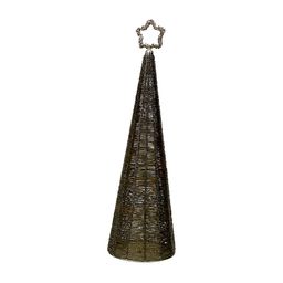 Hind Decor Black Star On Top Christmas Decorative Cone-image-86