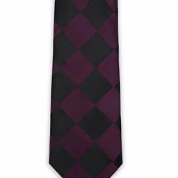 Calvadoss Men Purple & Black Woven Design Broad Tie-picture-46