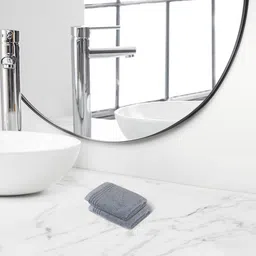 Himeya Blue 2 Pieces Anti-Bacterial Terry Cotton 600 GSM Face Towels-1