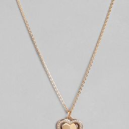 VANBELLE 925 Sterling Silver 18kt Rose Gold Plated with CZ Heart Pendant with Chain image 2