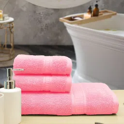Aura Set of 3 Solid Cotton 550 GSM Towel Set-10