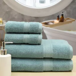 Aura Green  4Pcs Cotton 550 GSM Towel Set-54